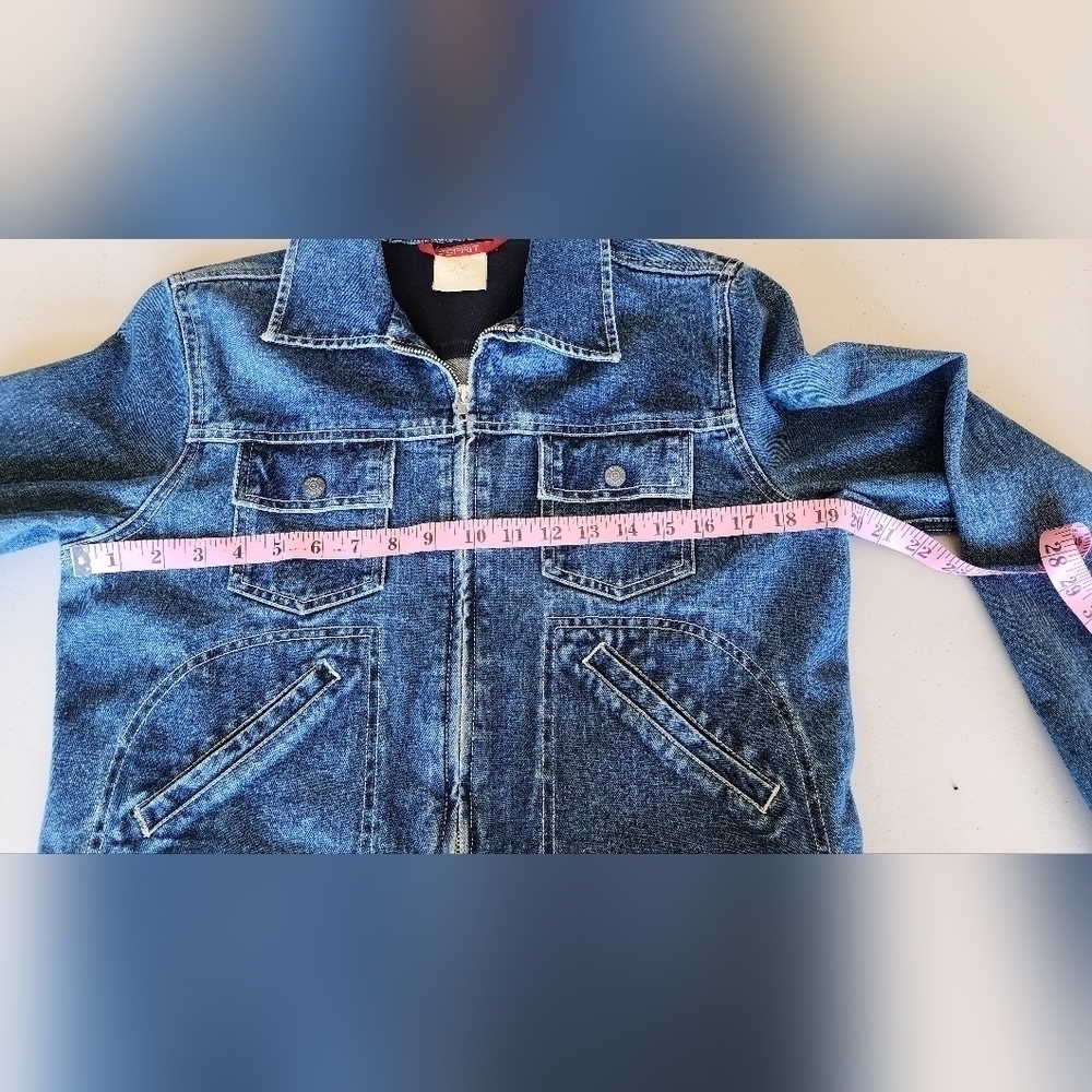 Vintage Y2k E Spirit Denim Jacket 100% Cotton Women's Sz M. - Picture 4 of 5
